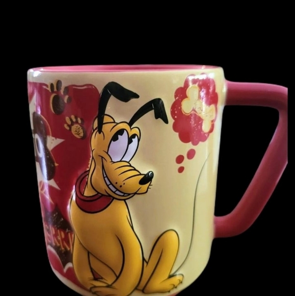 Disney’s Pluto red and yellow mug Vintage - Picture 2 of 4